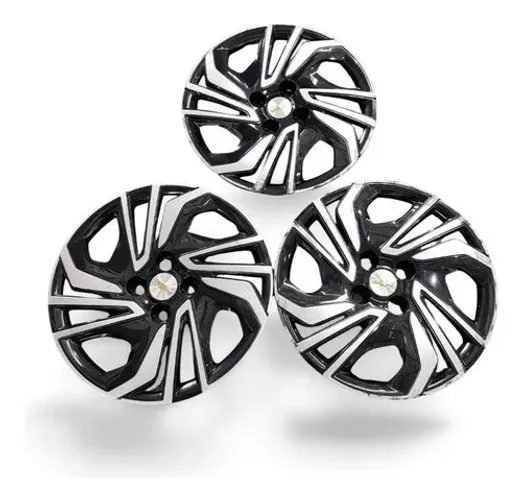 Calotas Aro 15 Original Gm Onix Plus Unidade Preto