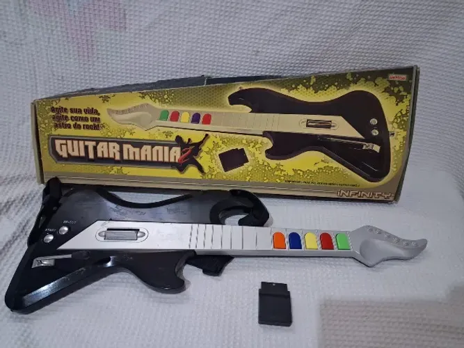 controle guitarra guitar hero rock band sem fio playstation 2