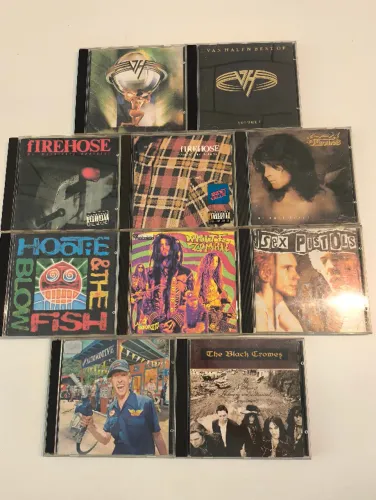  Lote 10 CDs Rock Clássicos e Raridades (Van Halen, Ozzy, Sex Pistols) Original!