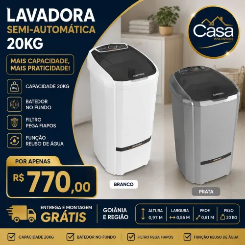 Tanquinho 20kg Colomaq - Frete grátis