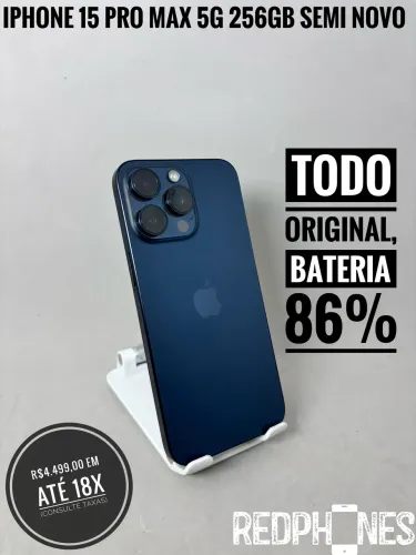 Loja física. Aceitamos trocas em iPhone's ou Android. iPhone 15 Pro Max 256GB 