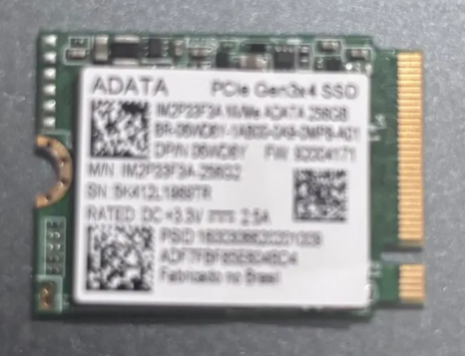 SSD NVME 256Gb