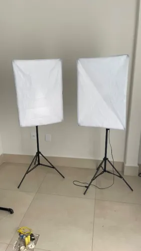 Kit 2 softbox + 2 lâmpadas led 50W