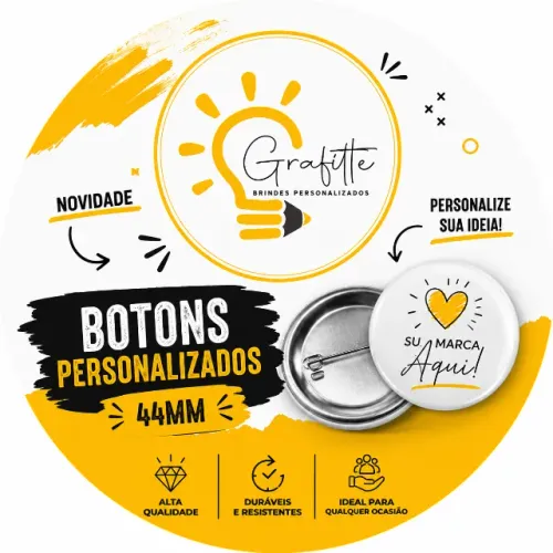 BOTONS COM SUA LOGO MARCAR