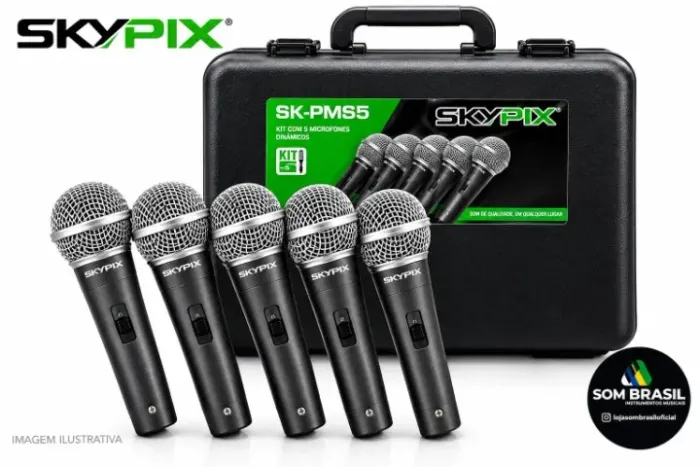KIT DE MICROFONES SKYPIX . ( 5 PEÇAS)