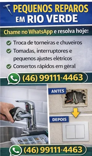 ? Pequenos Reparos em Rio Verde Hoje - Atendimento Após as 18h
