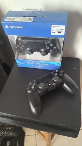 Sony Playstation 4 Slim 500g Extra Dualshock 2 Controller Cor Preto Onyx