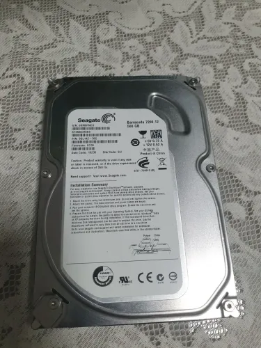 HD Seagate Barracuda 500GB SATA 3,5? ST3500418AS 7200.12 Usado Ótimo Estado