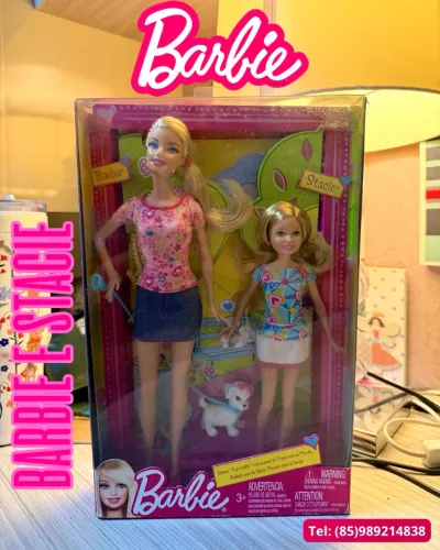Barbie & Stacie Original Mattel - Sisters? Pup Walk