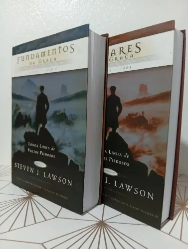Livro Fundamentos e Pilares da Graça seminovo - Steven Lawson Volume 1 e 2