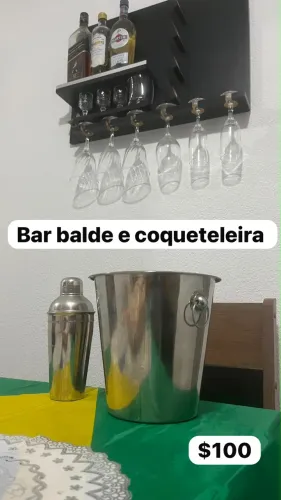 Bar balde e coqueteleira