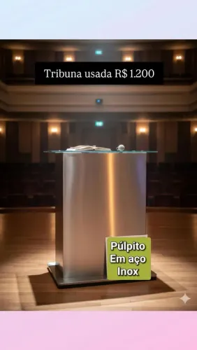 Púlpito de igreja ou eventos em inox usado bom estado 