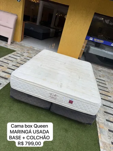 Cama box Queen MARINGÁ USADA TOP - ENTREGAMOS