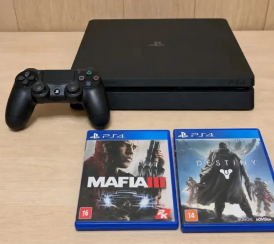 ? PS4 SLIM 1TB + 3 JOGOS! ?