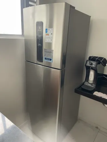 Geladeira Electrolux Frost Free Inverter 410L Efficient com AutoSense Inox Look (IF46S)