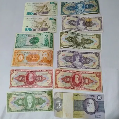 Notas antigas para colecionar