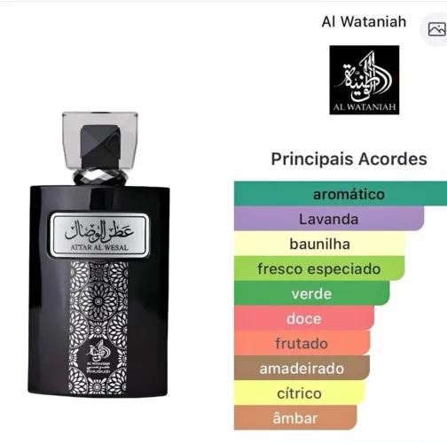 Attar al wesal masculino perfume original 