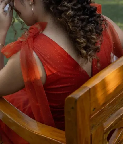 Vestido madrinha terracota tamanho M