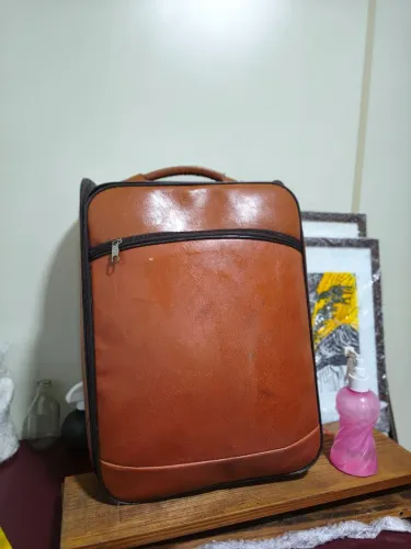 Mala de couros 19kg caramelo