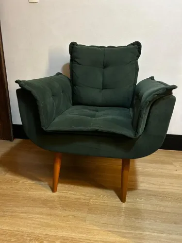 Poltrona em Veludo Verde musgo
