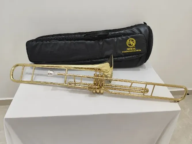 Trombone de Pisto HS Musical S760 Sib - Seminovo - Aceito trocas - Parcelo 18x
