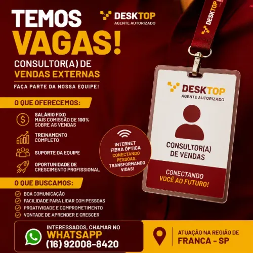 VAGA | CONSULTOR(A) DE VENDAS