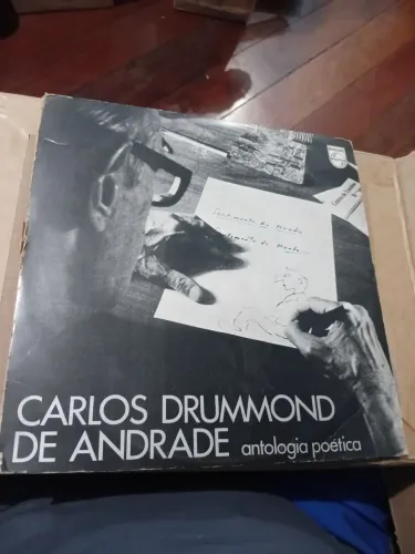 Vinil Carlos Drummond de Andrade Antologia poética vinil duplo raridade