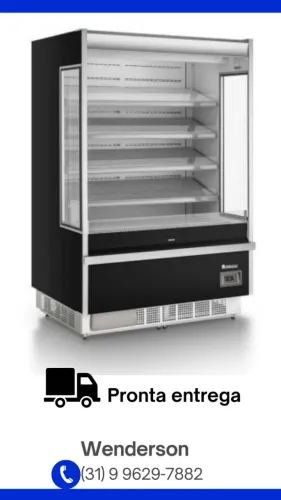 Refrigerador/Expositor Vertical Aberto 1,30M Gelopar Novo 