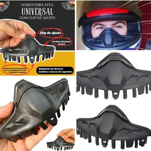 Narigueira Alta Universal para Capacete Moto Sorocaba 
