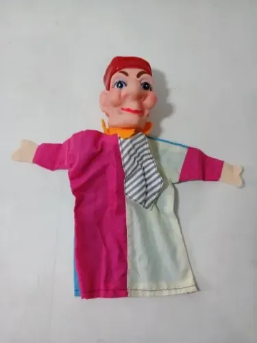 Raro Fantoche Bobo da Corte dos Anos 70 Vintage - Medindo 24cm - com Cabeça em vinil