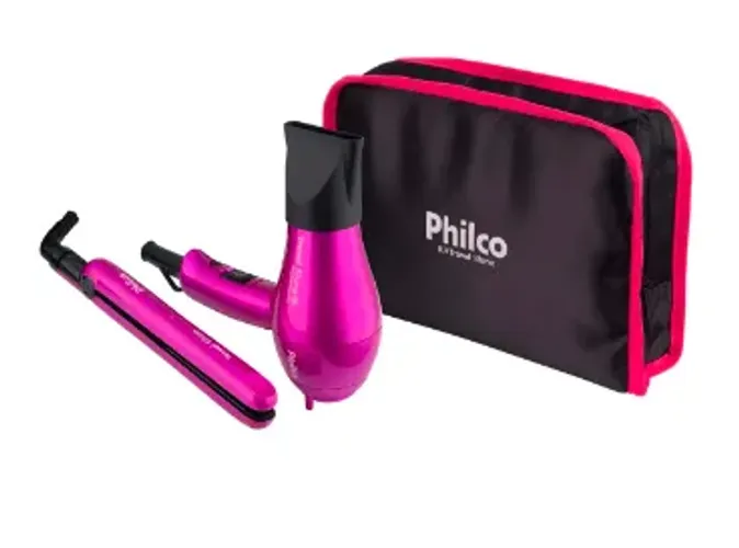 Kit mini secador e prancha