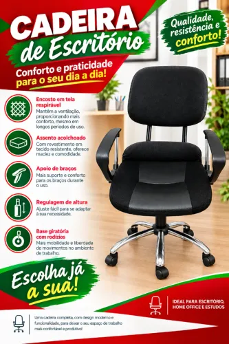 Cadeira de Escritório Diretor Giratória