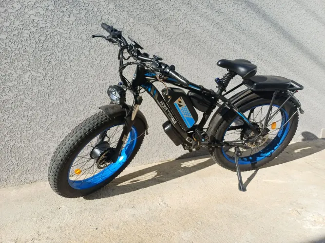 Bicicleta Elétrica Honeywhale BK08 2100W - Perfeito Estado (Preta e Azul)