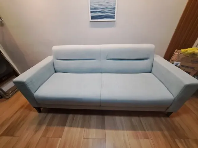 Sofá 3 lugares azul