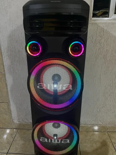 Caixa de Som Torre Aiwa AWS-T2W-02 Bluetooth 2300W RMS Amplificada