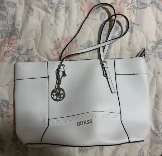 Bolsa Guess Tote Branca Grande - Original