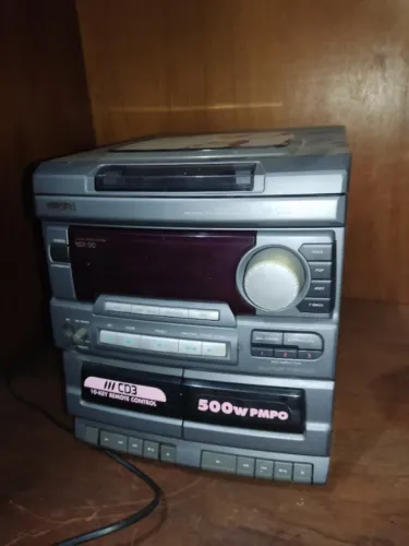 Mini System Aiwa NSX-S10 - CD + Fita + Rádio - Funcionando