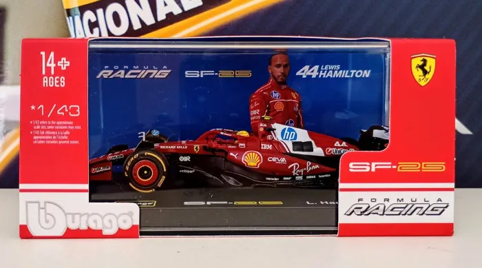 Miniatura Formula 1 Ferrari SF-25 2025 Lewis Hamilton #44