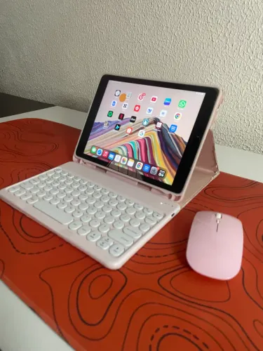 iPad Air 2 + capa, mouse e teclado