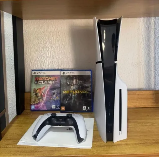 Playstation 5 Slim 1Tb Com Leitor de Discos + 2 Jogos (Aceito Cartão)