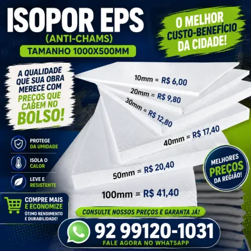 ISOPOR EPS ANTI-CHAMAS