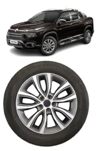 1 Un - Roda Liga Leve C/ Pneu Aro 18 Fiat Toro * C/ Marcas