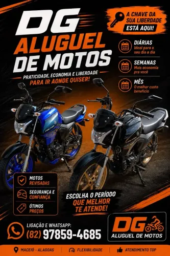 Aluguel de Motos Zero Km