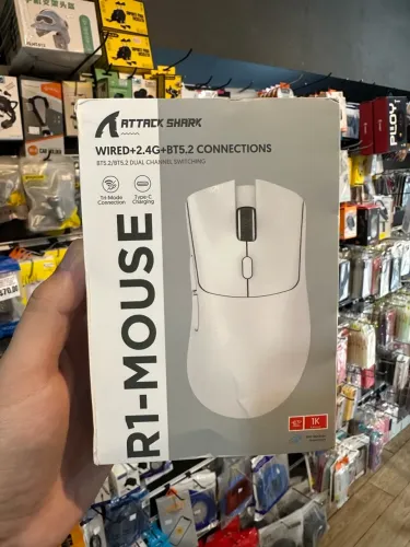 MOUSE SEM FIO ATTACK SHARK R1 - VERMELHO