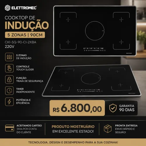 Cooktop 90 cm indução elettromec