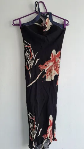 Vestido estampado crepe