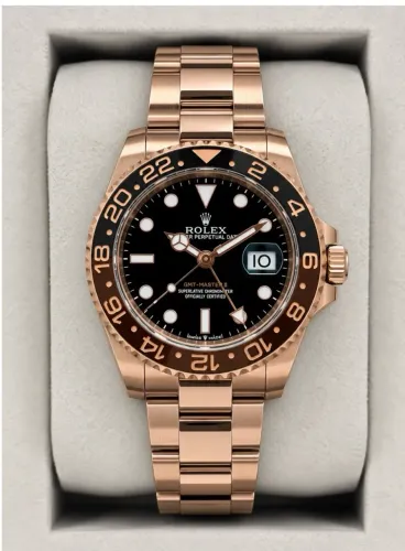 Relógio GMT MasterII Oyster Rose Coke super premium
