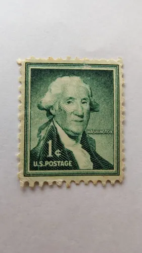 Selo Raro de 1954 de George Washington 1 Cent não circulado