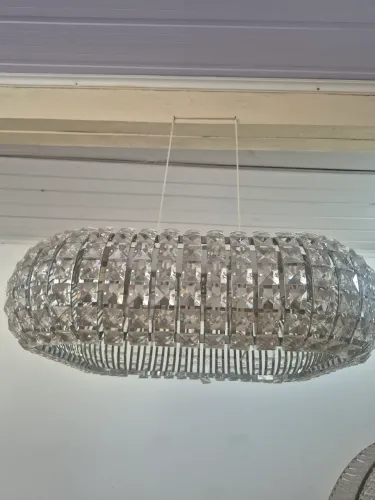 Lustre de cristal retangular