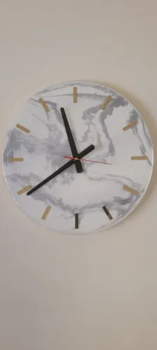 Relógio de Parede Artesanal em Resina Epóxi - 35 cm Nº 3